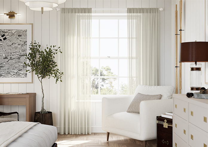 Pavia Voile, Cream Breeze - Made to Measure Curtains - Image 3